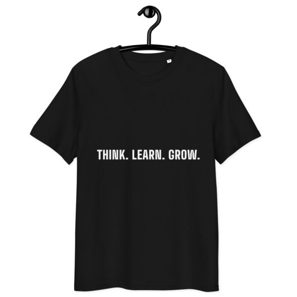 "Think. Learn. Grow." Black T-shirt